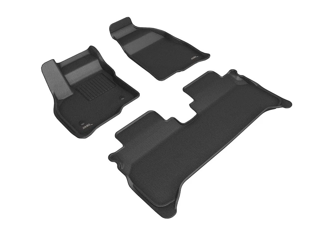 L1CH09701509 – 3D MATS/U-AC Floor Liner, Black Custom Fit Raised Edge Thermoplastic Rubber Of Carbon Fiber Texture 3 ...